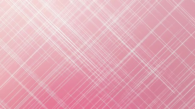 A pink background features intersecting white lines creating a diagonal crisscross pattern.