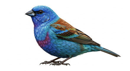 Obraz premium blue bird isolated on white background