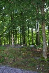 Obraz premium Statues in Oneness Nordic, former Buddhist temple