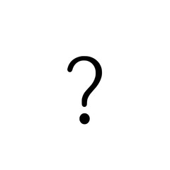 Bold Question Mark: A simple, bold line art illustration of a question mark, perfect for design projects needing a graphic representation of inquiry or uncertainty.