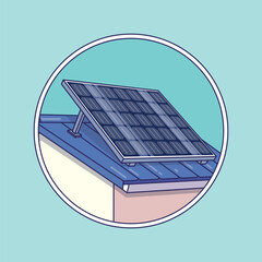 Circular Frame Rooftop Solar Panel Clean Energy for Sustainable Home Power Eco-Friendly Solution and Future Green Living