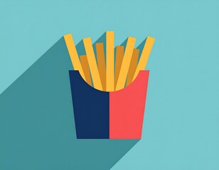 French fries in a box