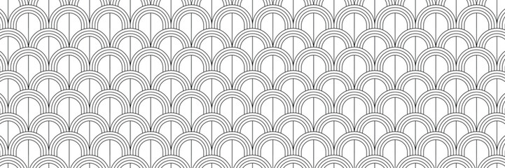 Black line Arch texture pattern background  vector illustration.