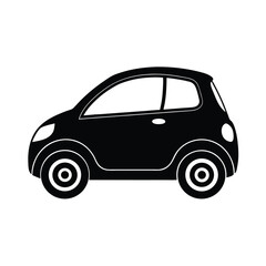 Fototapeta premium Compact electric vehicle vector silhouette