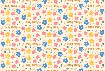 seamless pattern with flowers
