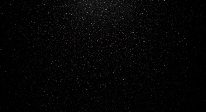 A dark, textured black background with subtle speckles of light