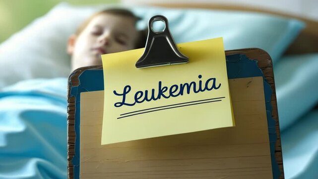 Child battling leukemia in hospital bed emotional healthcare environment close-up viewpoint inspiring hope