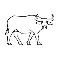 Buffalo icon with white background