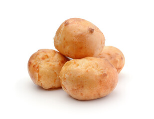 Small fresh buns isolated on white.