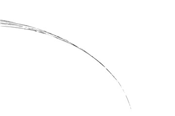 A minimalist depiction featuring a gracefully curving line against a stark white background creating contrast