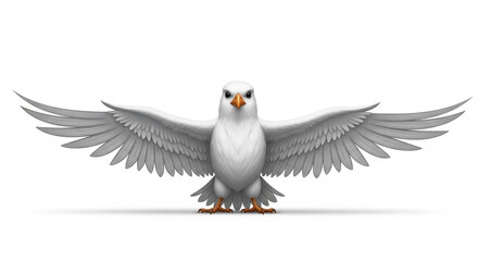 Obraz premium white dove isolated on white