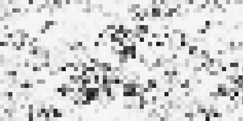 Disco ball silver pattern. Grey square mosaic backdrop. Night club metallic background with mirror foil texture. Vector illustration of vintage abstract shining grayscale halftone wallpaper.