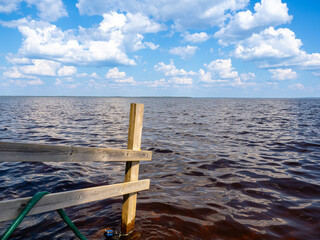 wooden pier on the beach