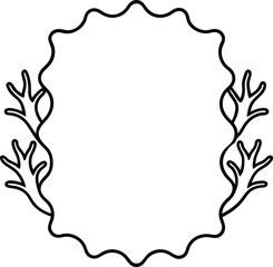 Coral Reef Border Frame Hand Drawn