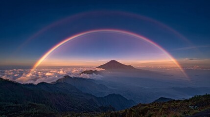 rainbow over the mountains