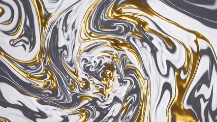 Immerse viewers artistic acrylic splendour luxurious K macro white grey shimmering gold paint swirling gracefully delivering mesmerising abstract visuals creative branding interior design video