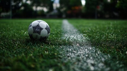Obraz premium soccer ball on the grass
