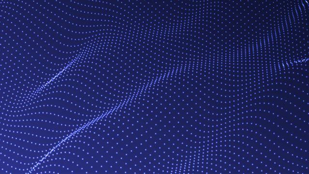 Abstract digital wave of particles. Futuristic point wave. Technology background vector. Vector illustration	