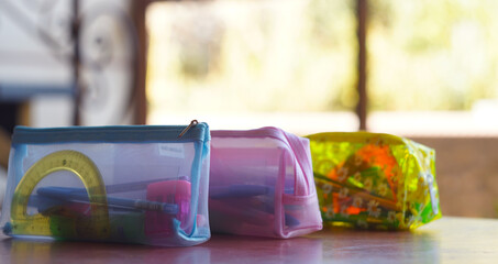 Castles are placed inside various pens.