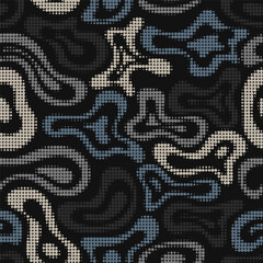 Fototapeta premium Seamless Halftone Dotted Pattern. Abstract Camouflage Design