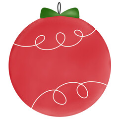 Red christmas ball