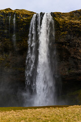 Famous Seljalandsfoss in Iceland
