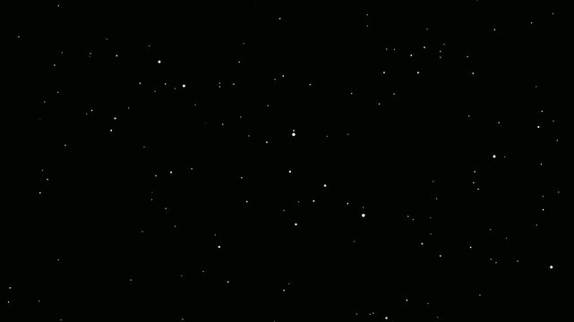 Twinkling and shooting Stars effect on Black screen background