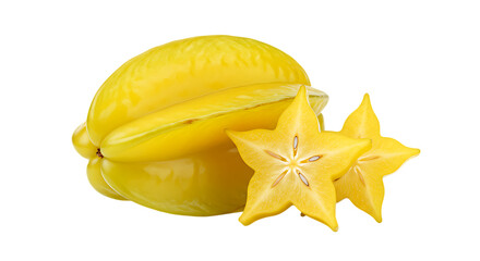 starfruit isolated on white