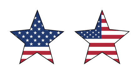 American flag patterned stars for patriotic designs