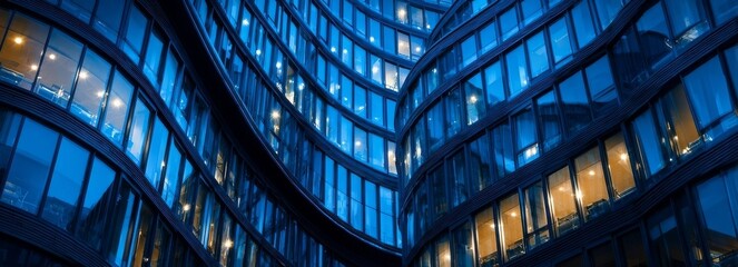 Fototapeta premium blue glass wall