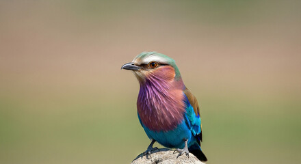 Fototapeta premium lilac breasted roller on the branch