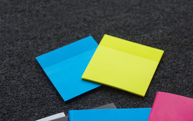 Colored notebook, colored pencils and other learning tools