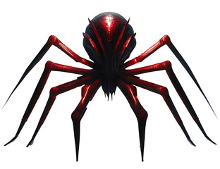 red scary alien spider
