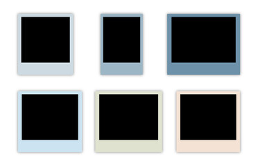 Minimalist Blank Polaroid Photo Frames PNG