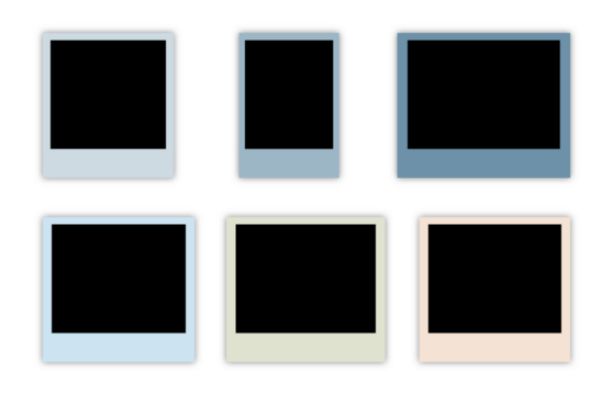 Minimalist Blank Polaroid Photo Frames PNG