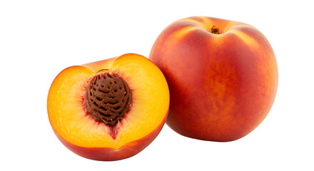 peach isolated on white background