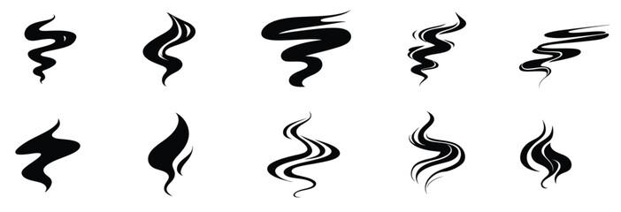 Vector illustration set of fire flames, a vibrant design with a heart symbol and brush stroke decoration