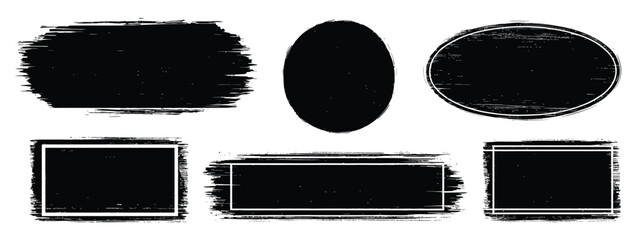 A metallic harmonica vector icon with a black grunge brush stroke on a circle frame