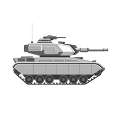 Fototapeta premium A detailed illustration of a modern military tank, ready for combat.