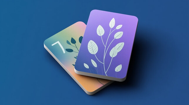 Educational flashcard mockup for kids