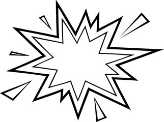 Comic Book Style Explosion Highlight Balloon – Vector Explosion Effect