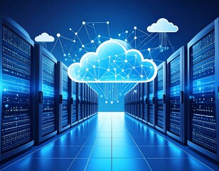 Cloud Computing Server Concept Background