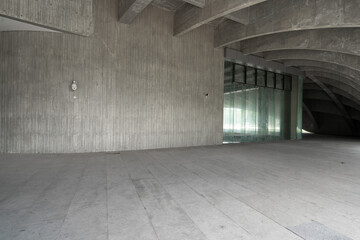 empty gound with  modern building