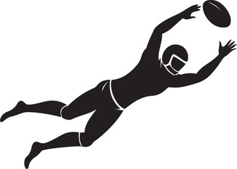 Editable American football or rugby player vector icon design, Classic American football or rugby player vector illustration, American football or rugby player silhouette vector © Hai