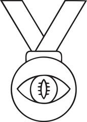 Editable and classic Sport medal vector icon illustration, Sport medal line art vector icon art, Sport medal high quality vector graphics design