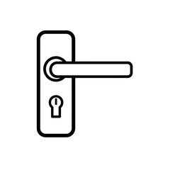 Illustration of a modern door handle isolated on white background
