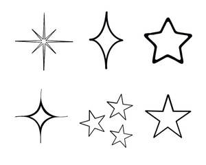 Obraz premium Star Outline, Star Template, Star Line, Star Icon, Geometric Shape, Illustration Background