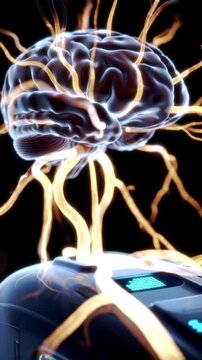 Brain Activity: A visual representation of brain function, highlighting its complex neural network. Depicting a dynamic interplay of thought and electrical impulses.