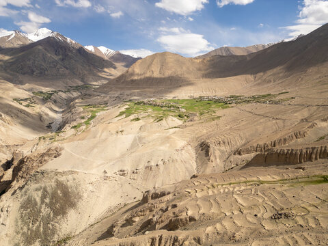 Landscape of Diskit in Nubra Valley, India