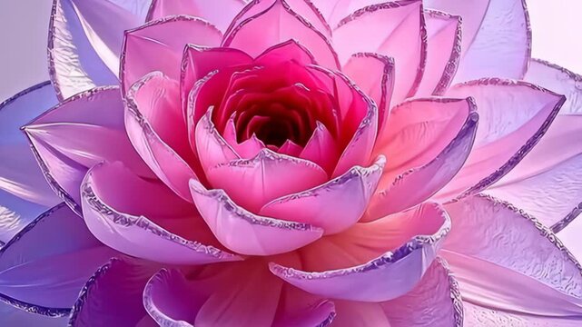 cost enamor away angstrom coil particle inflate same blossoming clear flower, showcasing angstrom brilliant spectrum of luminous fuscia and smooth lavender, apiece petallike shaping unroll